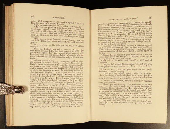 1891 Coningsby by Benjamin Disraeli Antique Historical Fiction Book Cassell & Co