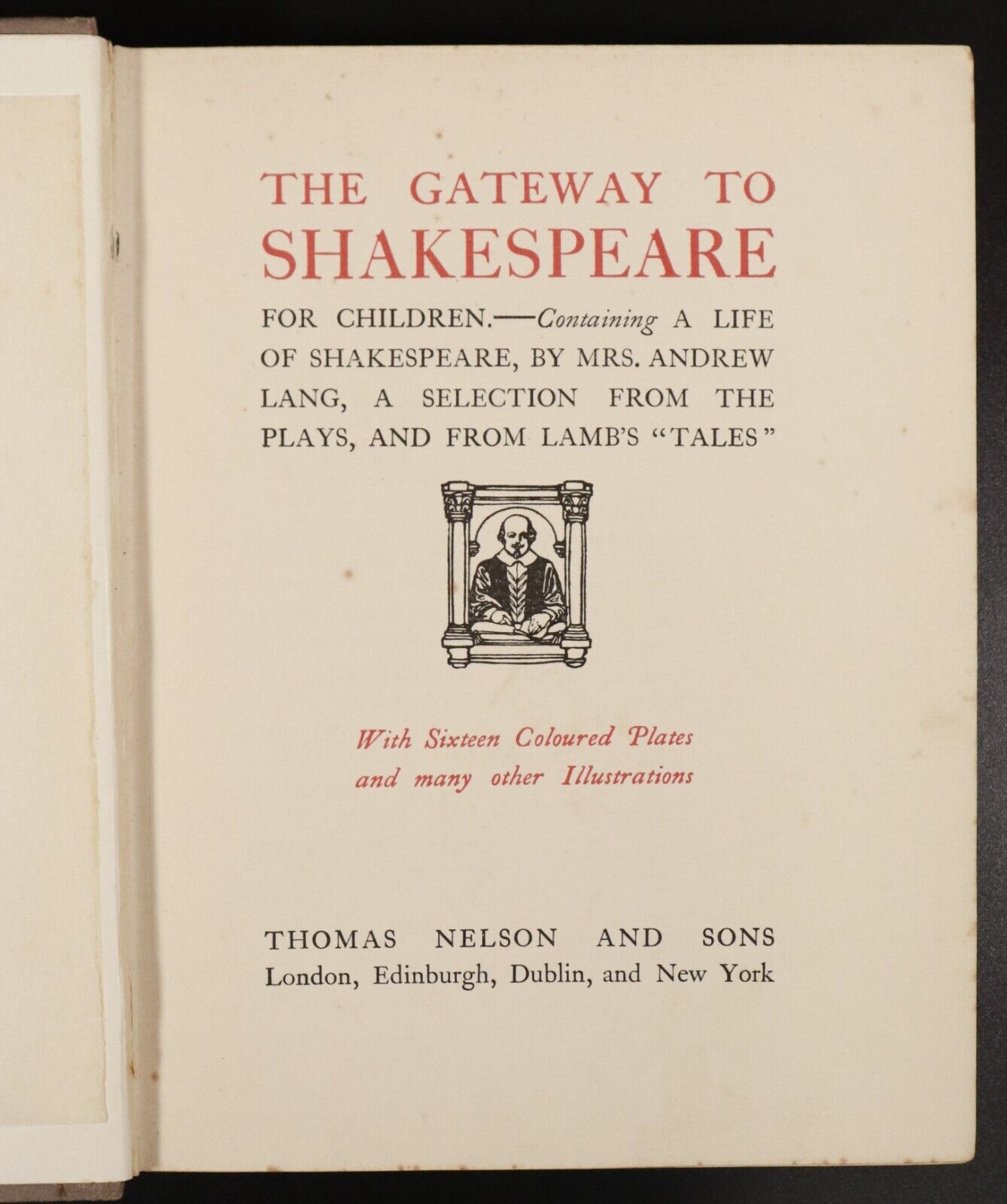 c1916 Gateway To Shakespeare For Children Antique Illustrated Literature Book