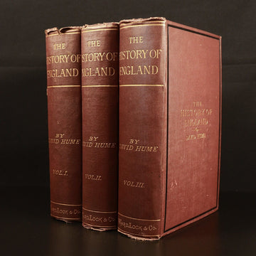 c1880 3vol The History Of England by David Hume Antique History Book Set