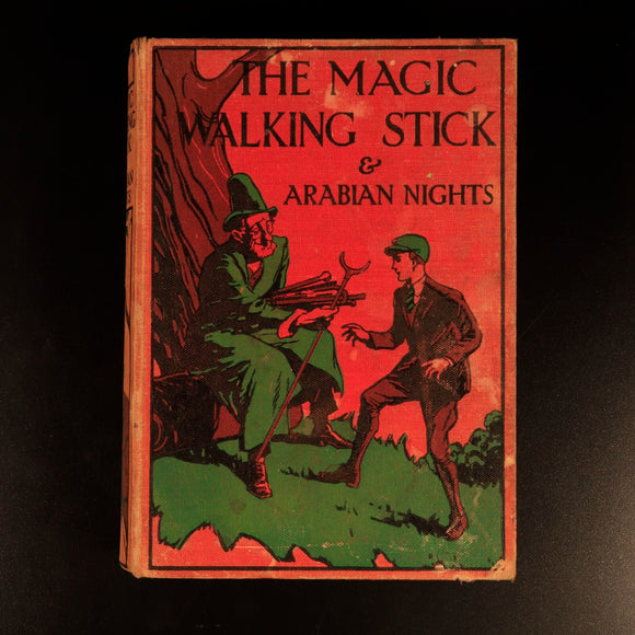 c1935 The Magic Walking Stick & Arabian Nights Antique Fiction Childrens Book