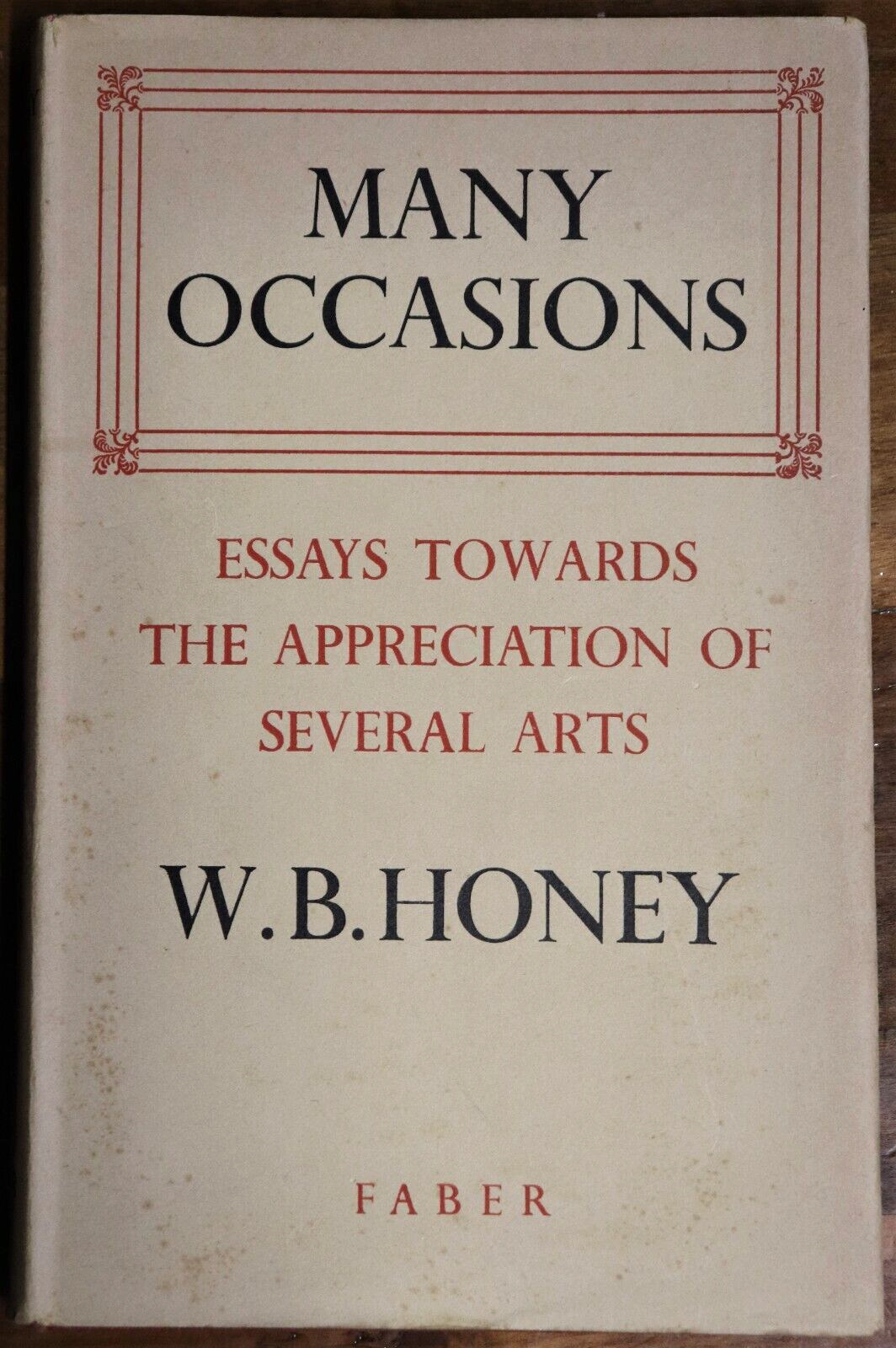 1949 Many Occasions: Art Appreciation by WB Honey Antique British Art Book