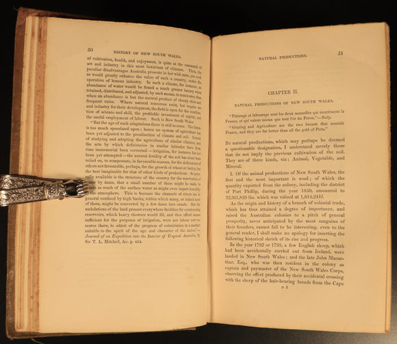 1852 Account Of New South Wales by J.D. Lang Antiquarian Australian History Book