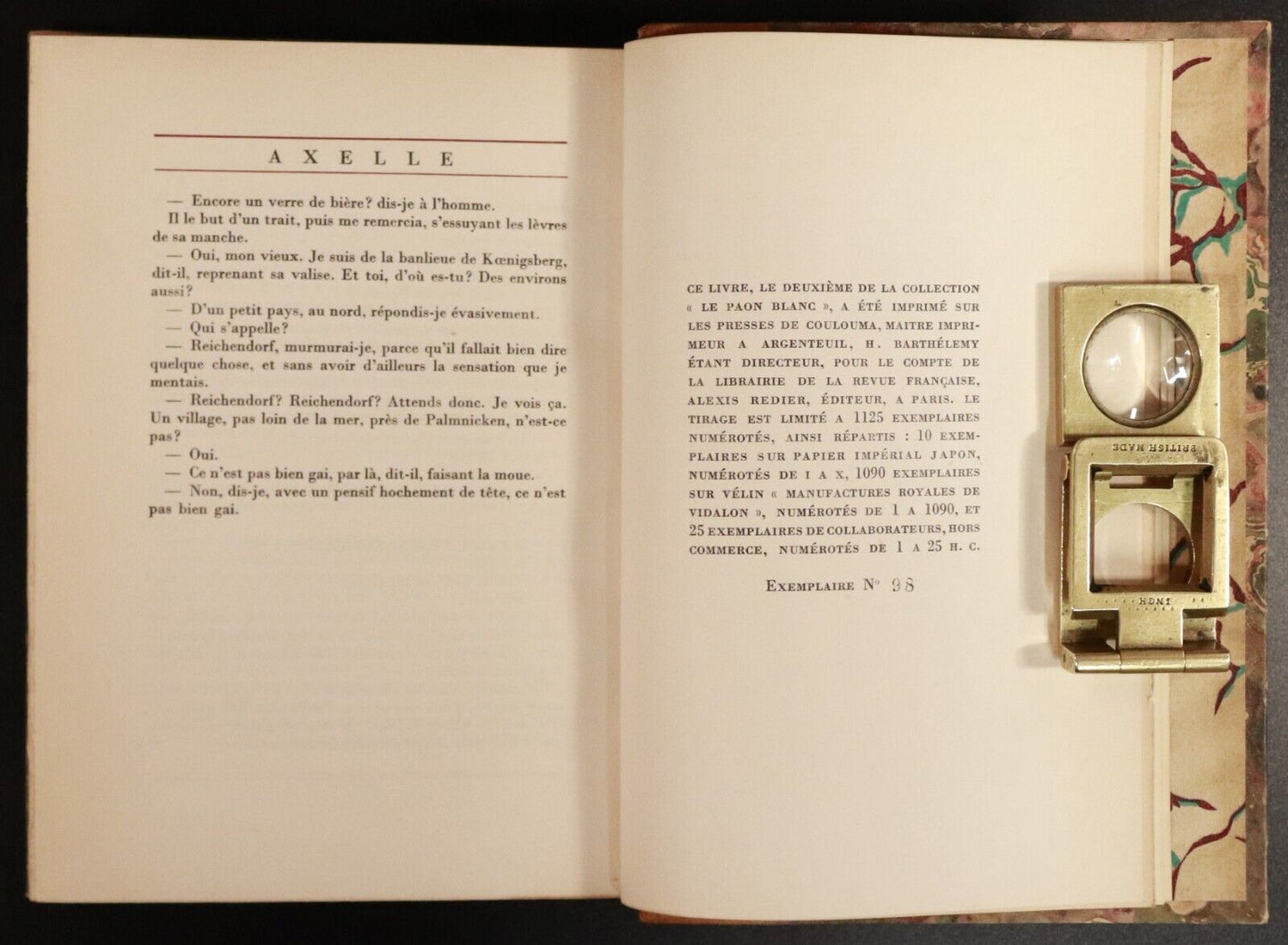 c1932 Axelle by Pierre Benoit Ltd Edition French Fiction Book Fine Binding