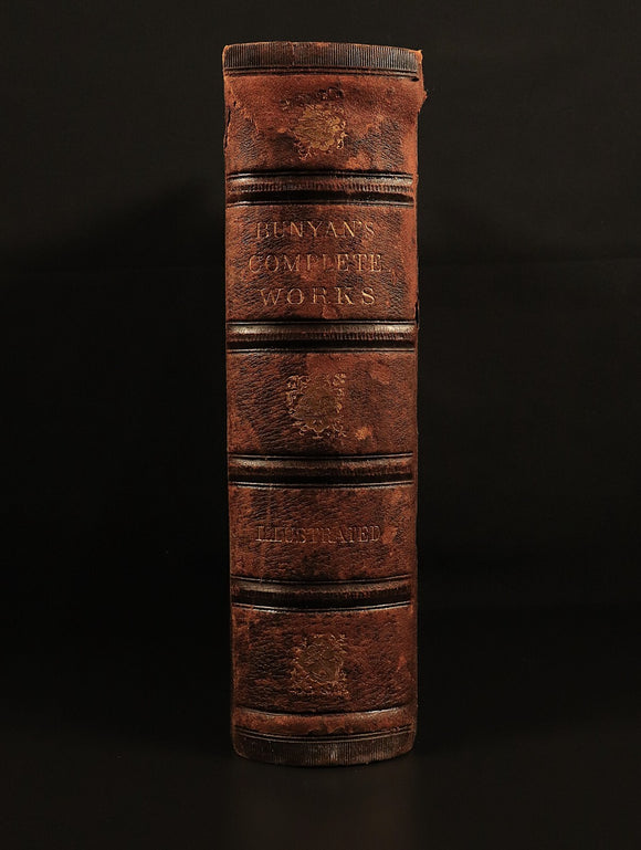 1877 Complete Works Of John Bunyan Antique Illustrated Christian Literature Book