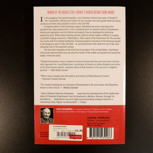 2020 Eisenhower Leader Of Free World by Louis Galambos Military History Book