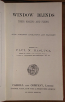1907 Window Blinds: Their Making and Fixing Scarce AntiqueHome Decoration Book-2