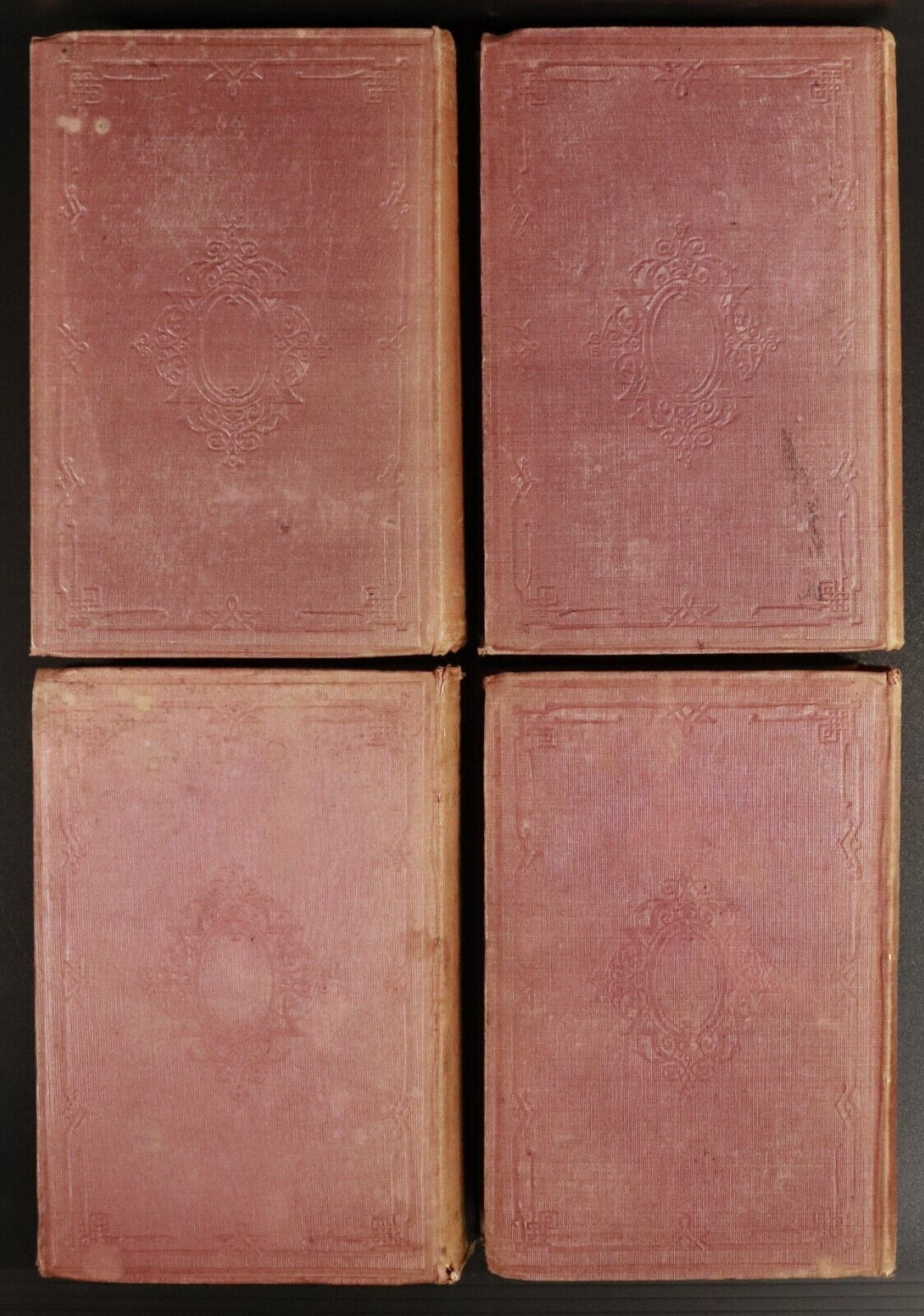 1856 4vol Miscellanies Prose & Verse W.M. Thackeray Antique Literature Books