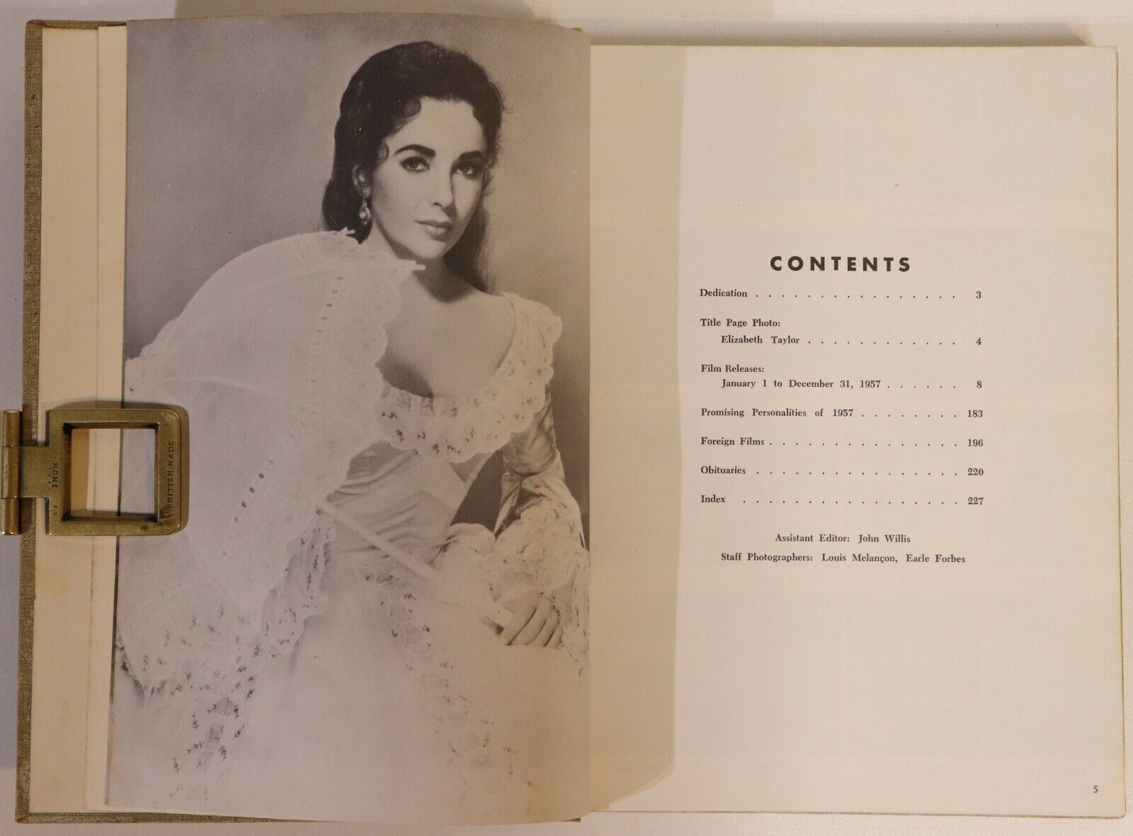 1958 Daniel Blum's Screen World Vintage Film & Cinema History Book