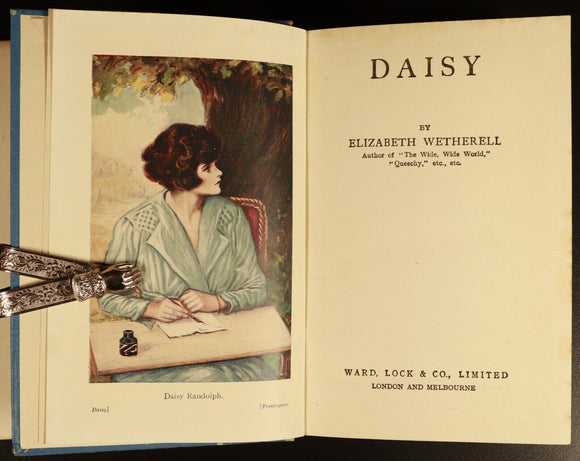 c1923 Daisy by Elizabeth Wetherell American Religious Childrens Book Dustjacket