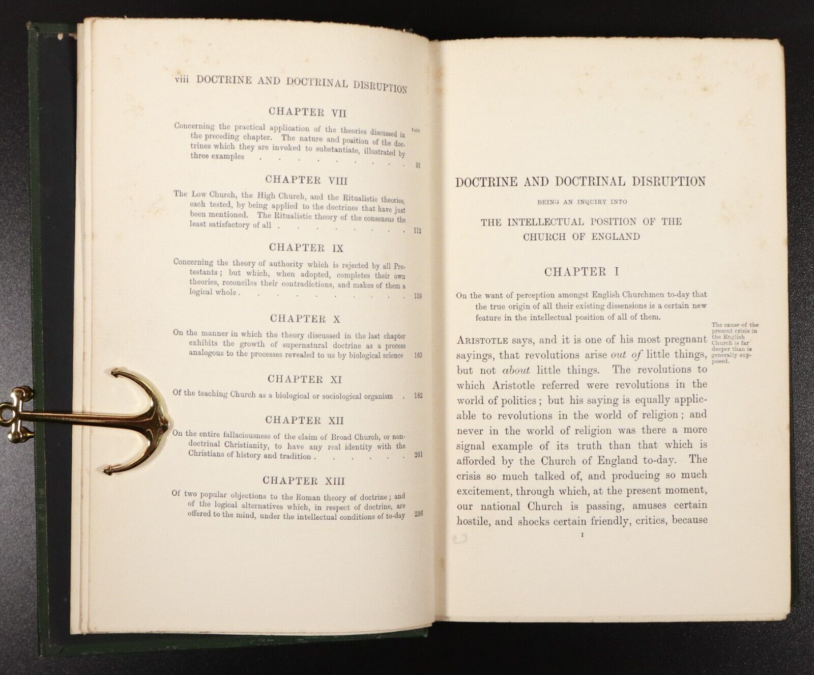 1900 Doctrine & Doctrinal Disruption by W.H. Mallock Antique Theology Book