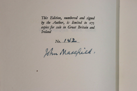 1933 End & Beginning by John Masefield Ltd Ed. British Fiction Antique Book