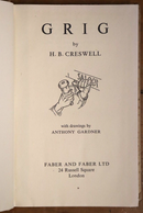 1942 Grig by HB Creswell 1st Edition Antique Architect Fiction Book-2