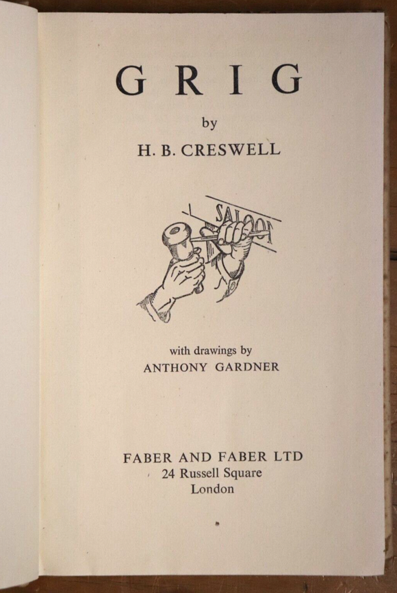 1942 Grig by HB Creswell 1st Edition Antique Architect Fiction Book