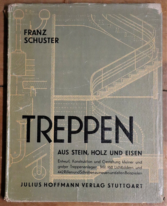 1949 Treppen Aus Stein Holz Und Eisen Antique German Architecture Book