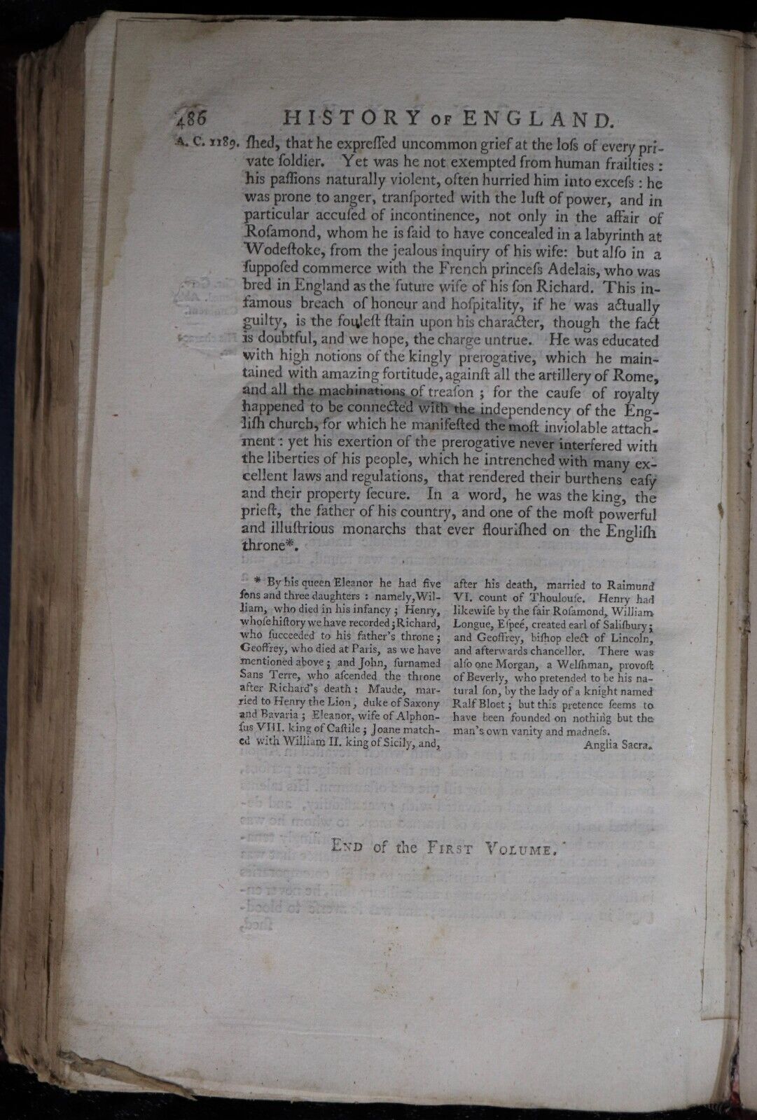 1758 7vol Complete History Of England by T. Smollett Antiquarian Book Set