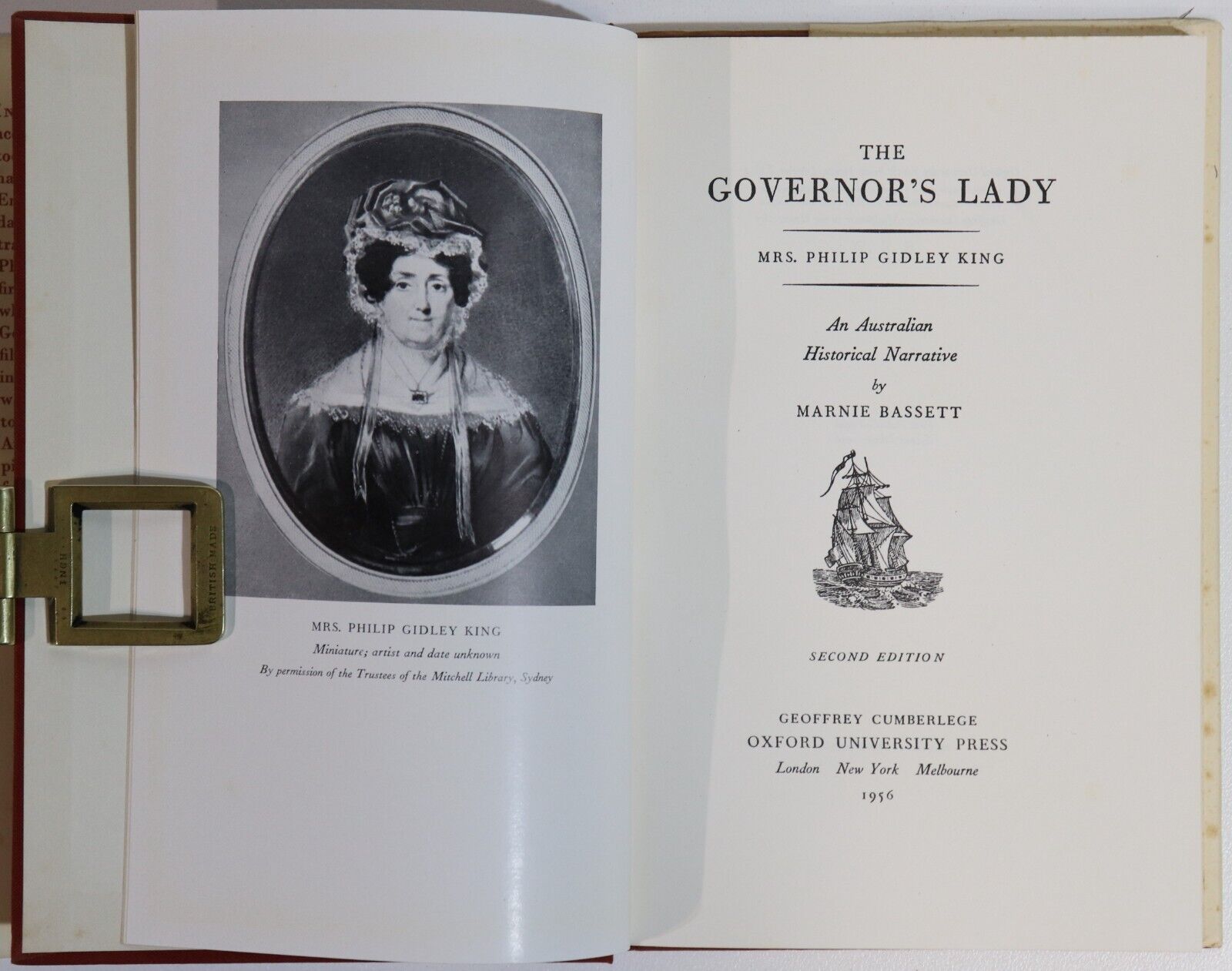 1956 The Governor's Lady by M Bassett Australian Colonial History Book