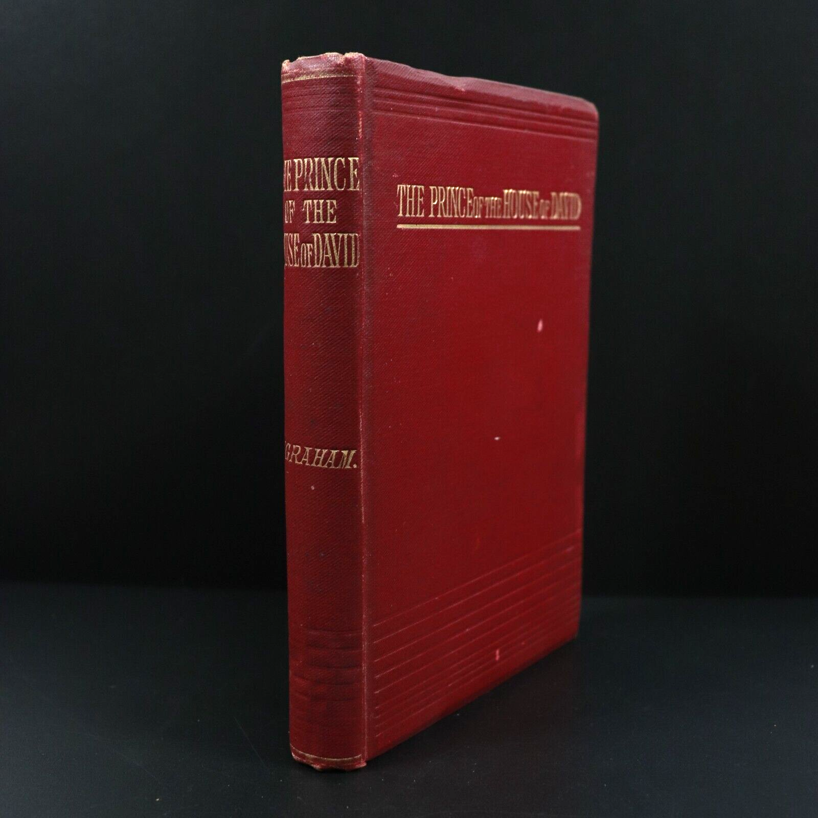 c1894 The Prince Of The House Of David by JH Ingraham Antiquarian Theology Book