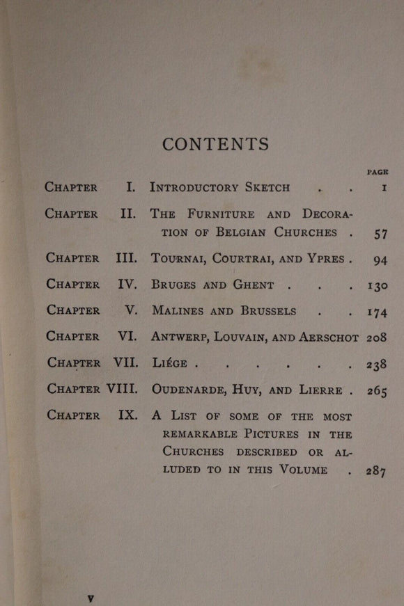 c1928 The Cathedrals & Churches Of Belgium European Architectural History Book