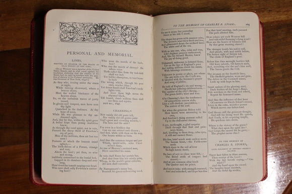 c1910 The Poetical Works Of John Greenleaf Whittier Antique American Poetry Book