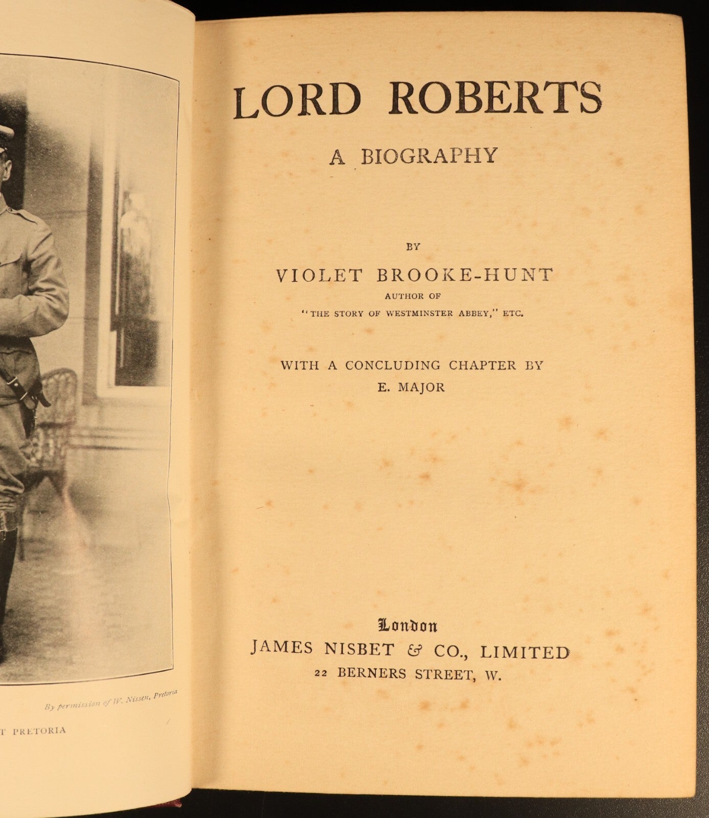 Lord Roberts A Biography by Violet Brooke-Hunt Antique History Book