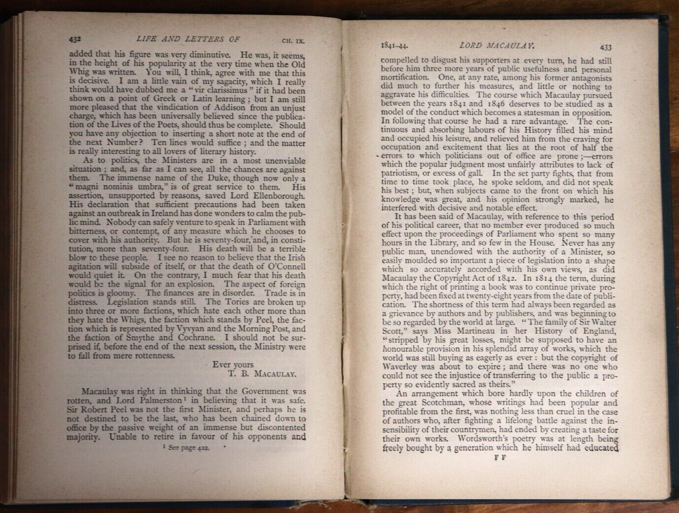 1890 The Life & Letters Of Lord Macaulay Antique British History Book