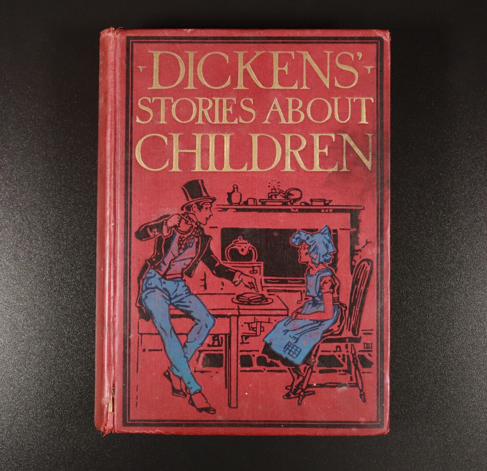 c1929 Dickens' Stories About Children Antique Childrens Book Illustrated CM Burd