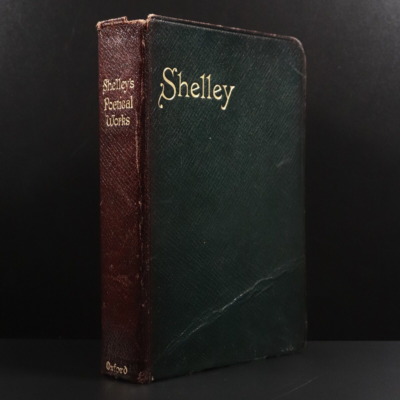 1921 The Poetical Works Of Percy Bysshe Shelley Antique Poetry Book Oxford Ed.