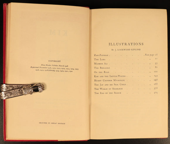 c1909 8vol Rudyard Kipling Library Antique Fiction Book Collection Bulk Lot