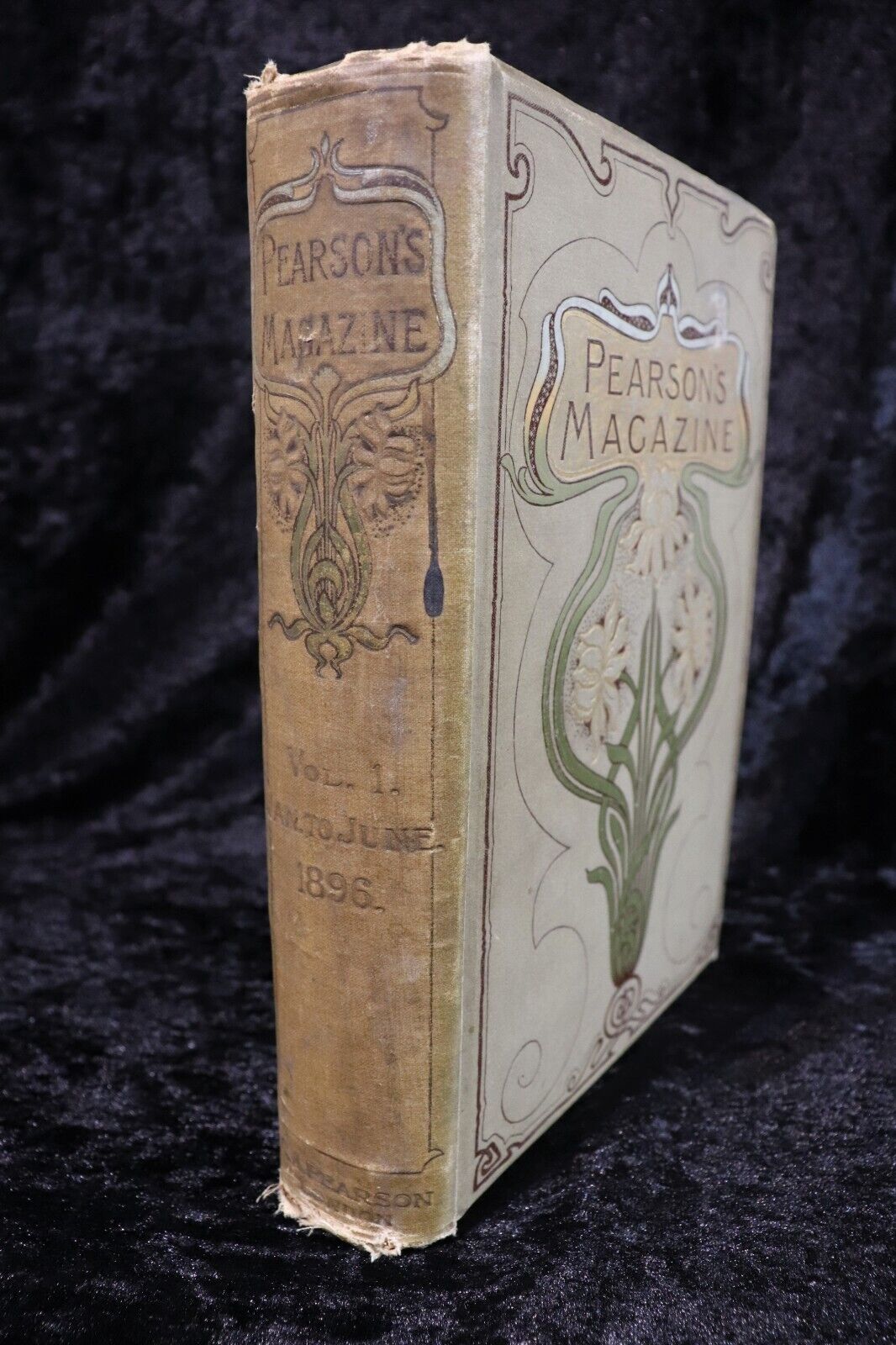 1896 Pearson's Magazine: Rudyard Kipling Antique British History & Fiction Book