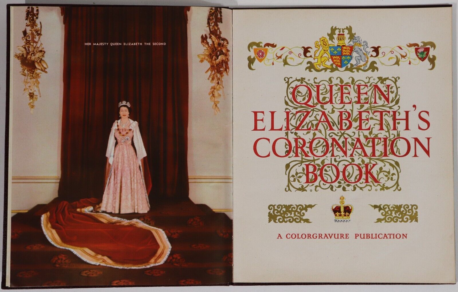 1953 Queen Elizabeth's Coronation Book British Royal Family History Book