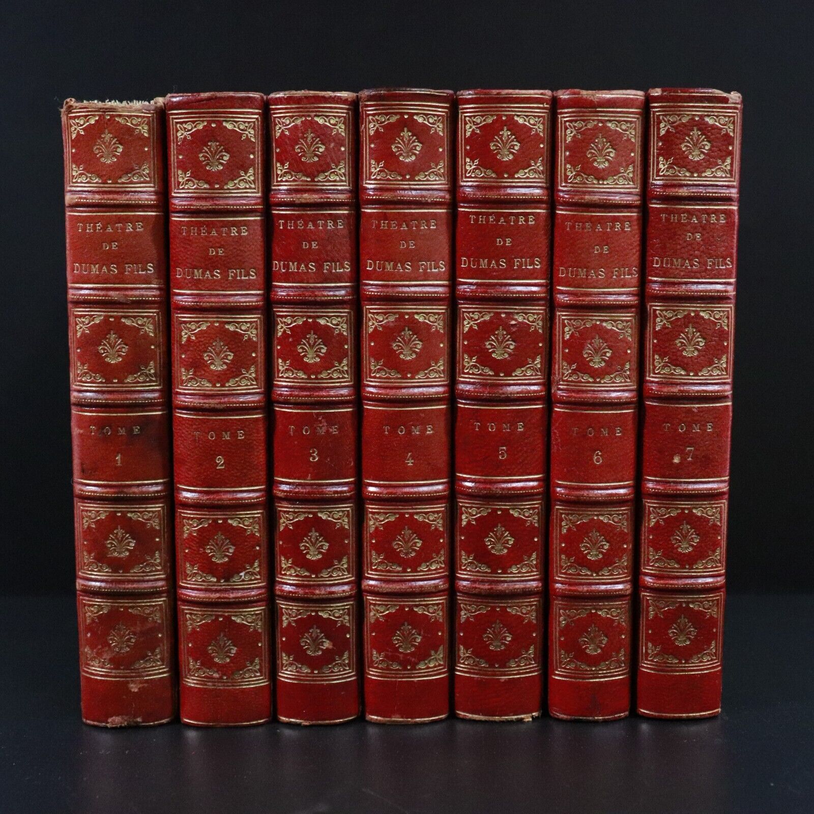 1896 7vol Alexandre Dumas Fils Theatre Complet Prefaces Inedites Antique Books