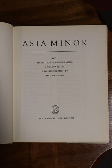 1957 Asia Minor by Maxim Osward Vintage Asia Minor History Reference Book - 0