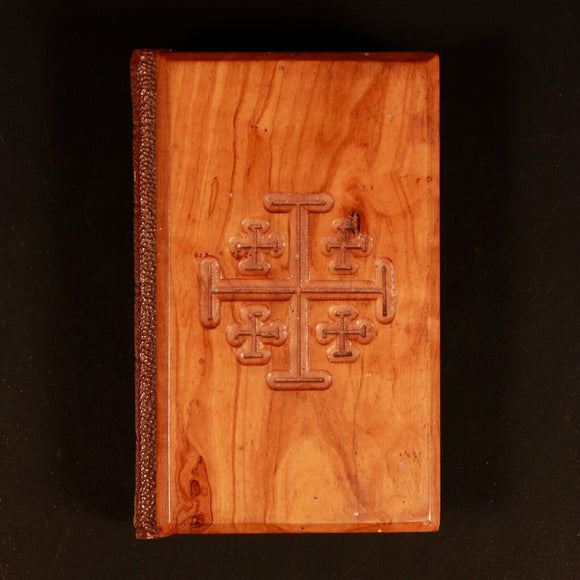 c1920 The New Testament Of Our Lord Jesus Christ Antiquarian Bible Wooden Covers