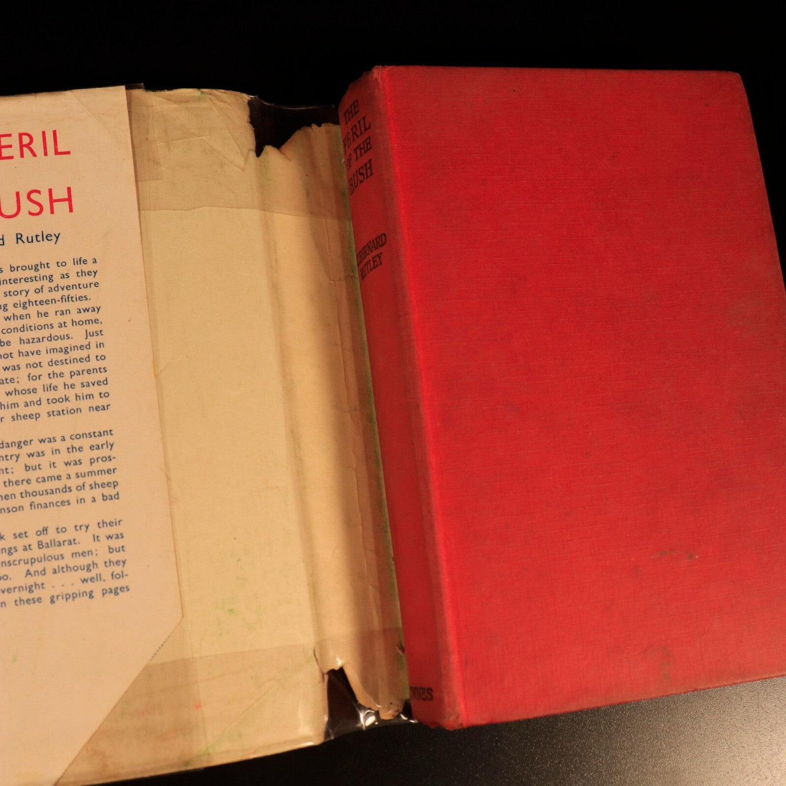 1950 The Peril Of The Bush by C. Bernard Rutley Vintage Australian Fiction Book