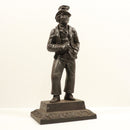 c1920's Antique Cast Iron Dickensian Figurine Sculpture Artful Dodger Dickens-1
