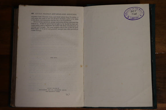 1876 The Works Of William Makepeace Thackeray Antique British Literature Book