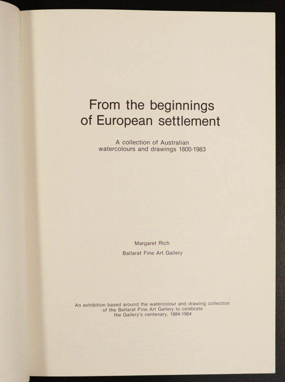 1983 Collection Of Australian Watercolours & Drawings Australian Art Book M Rich