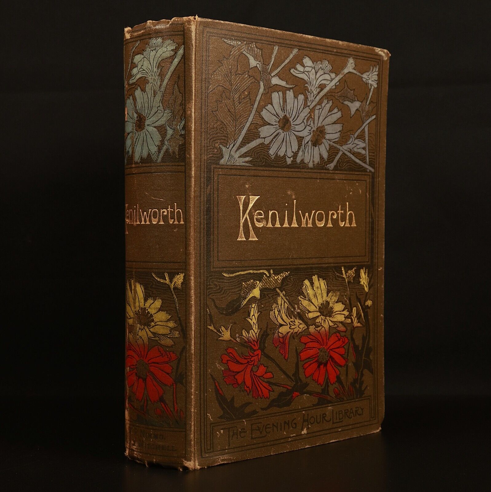 c1895 Kenilworth: A Romance by Walter Scott Antique Fiction Book Waverley Novels