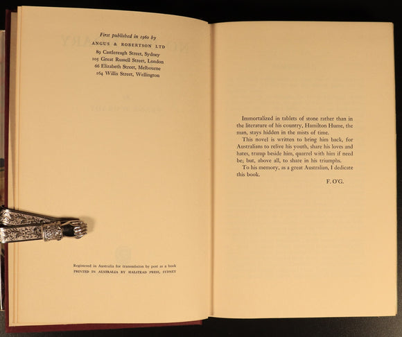 1960 No Boundary Fence by Frank O'Grady Vintage Australian Fiction Book 1st Ed