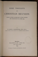 1895 Some Thoughts On Christian Reunion Antique British Theology Book-2