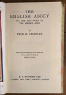 1949 The English Abbey In The Middle Ages F. Crossley British Architecture Book-3