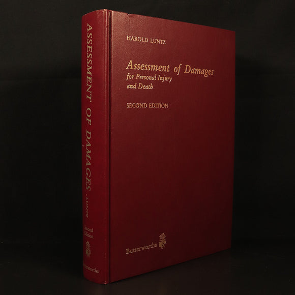 Assessment Of Damages Personal Injury by Harold Luntz 1983 Legal Reference Book
