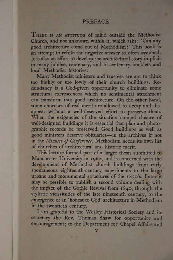 1964 The Architectural Expression Of Methodism GW Dolbey Architecture Book