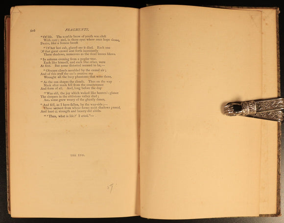 The Poetical Works Of Percy Bysshe Shelley c1895 Rossetti Antique Poetry Book