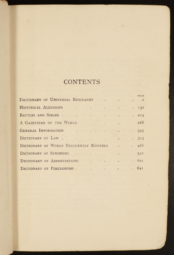 c1910 Routledge's Every Man's Cyclopaedia Antique British Reference Book