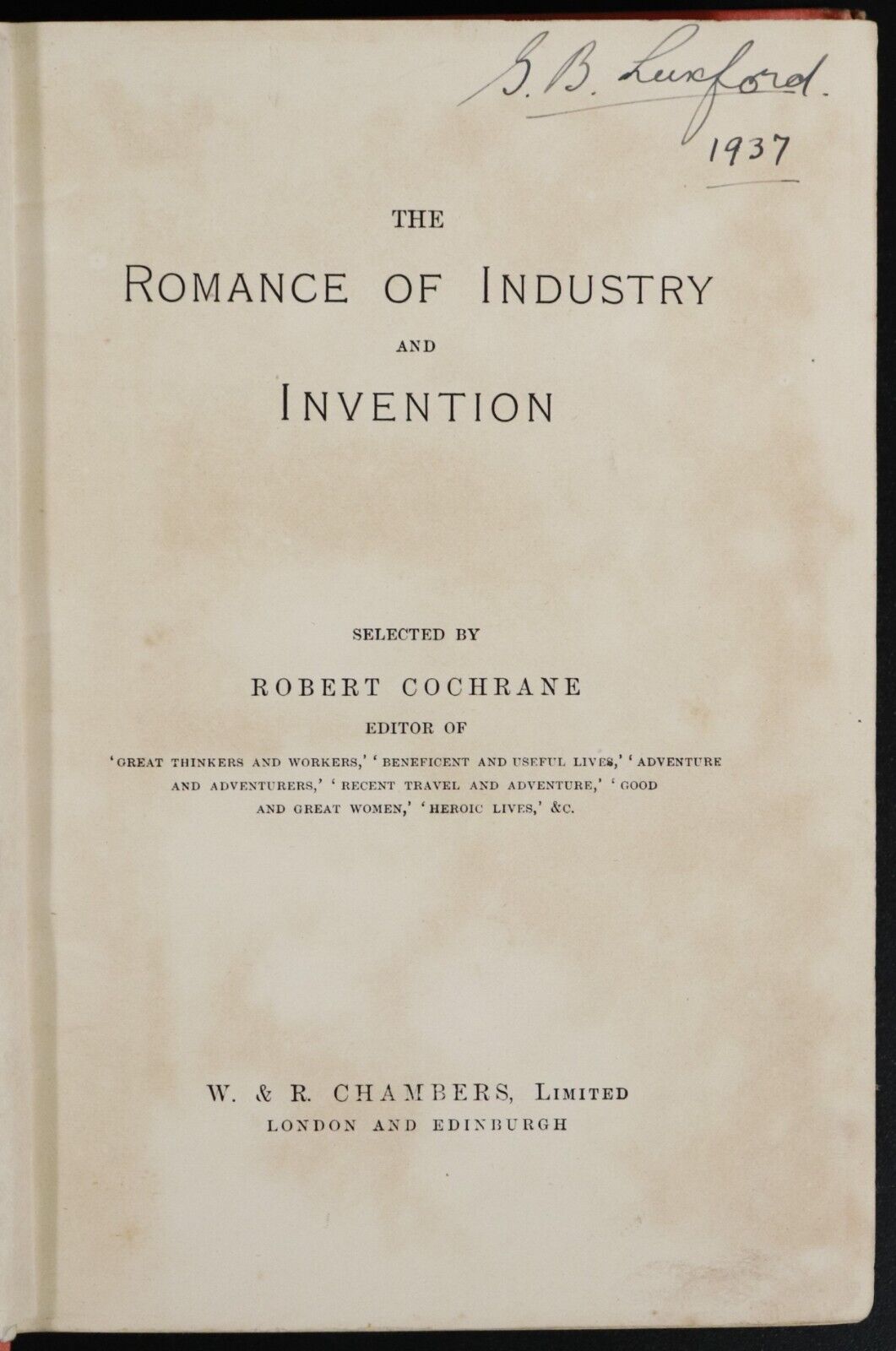 c1895 The Romance Of Industry & Invention Antique Industrial History Book - 0