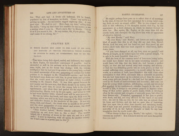 1922 Martin Chuzzlewit by Charles Dickens Antique Classic Literature Book 2