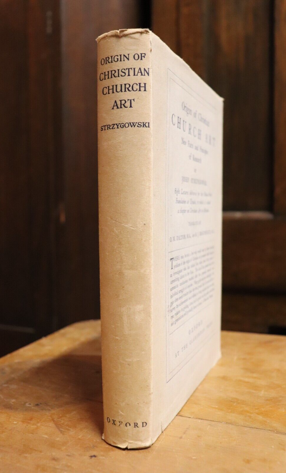 1923 Origin Of Christian Church Art Antique Architecture & Religious Art Book