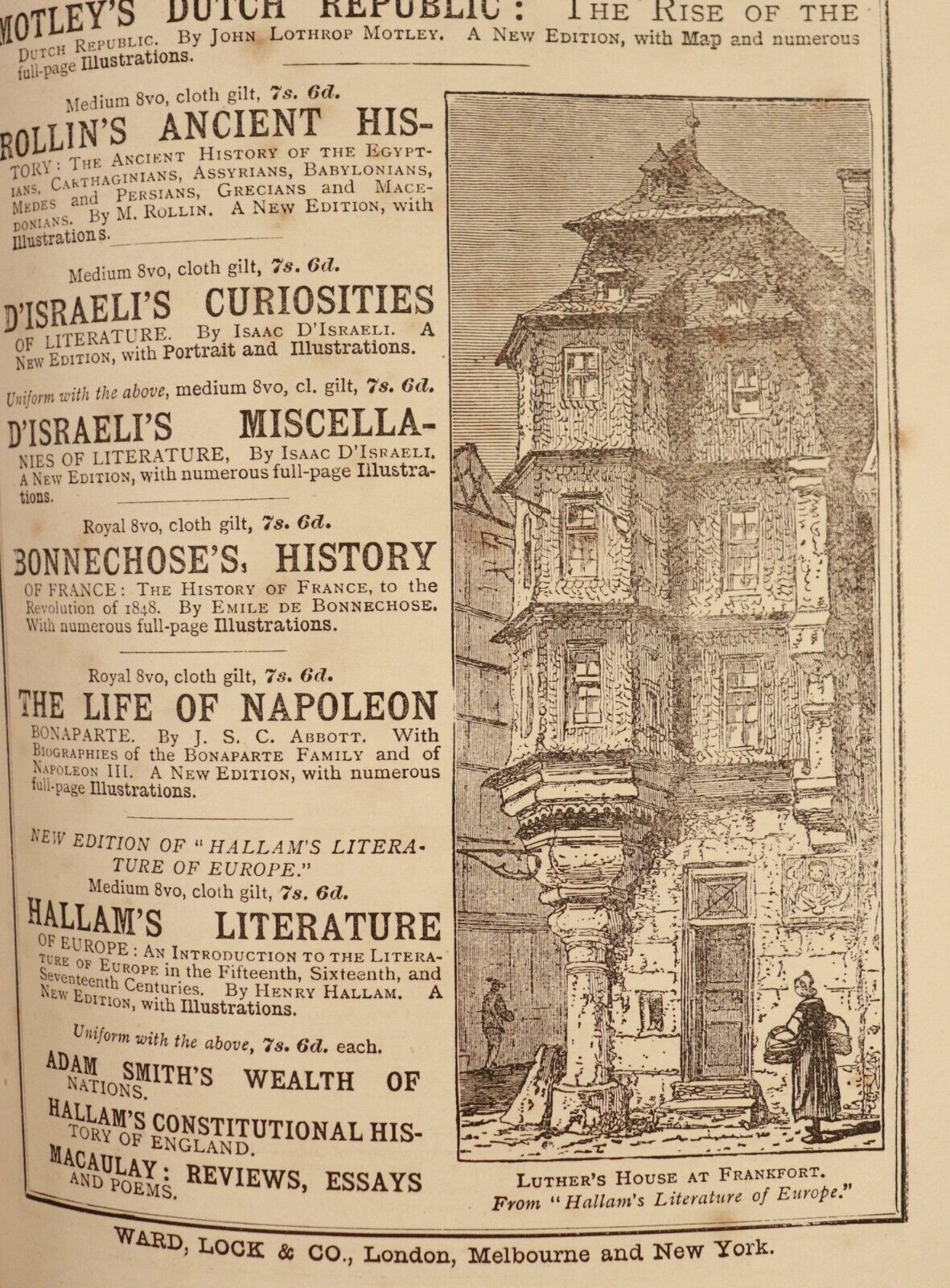 c1885 Introduction To The Literature Of Europe Henry Hallam Antique History Book