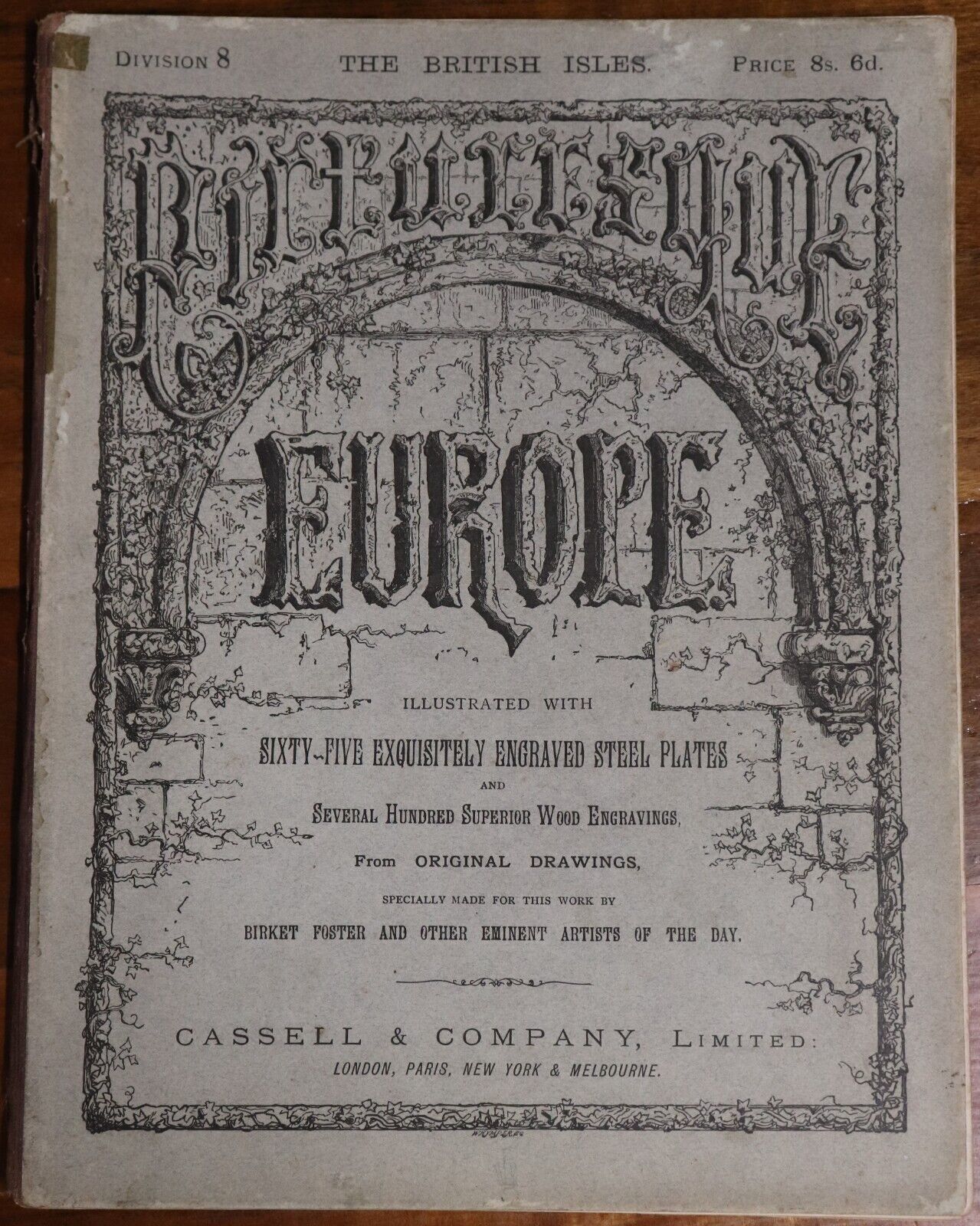 c1875 Picturesque Europe - Division 8 Antiquarian Engravings Book